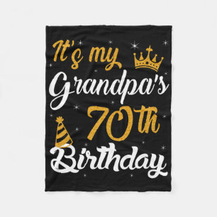 Happy its My Grandpas 70th Birthday 1955 70 jaar Fleece Deken