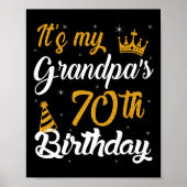 Happy its My Grandpas 70th Birthday 1955 70 jaar Poster (Voorkant)