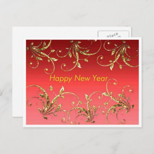 Happy-jaarkaart Feestdagenkaart (Voorkant / Achterkant)