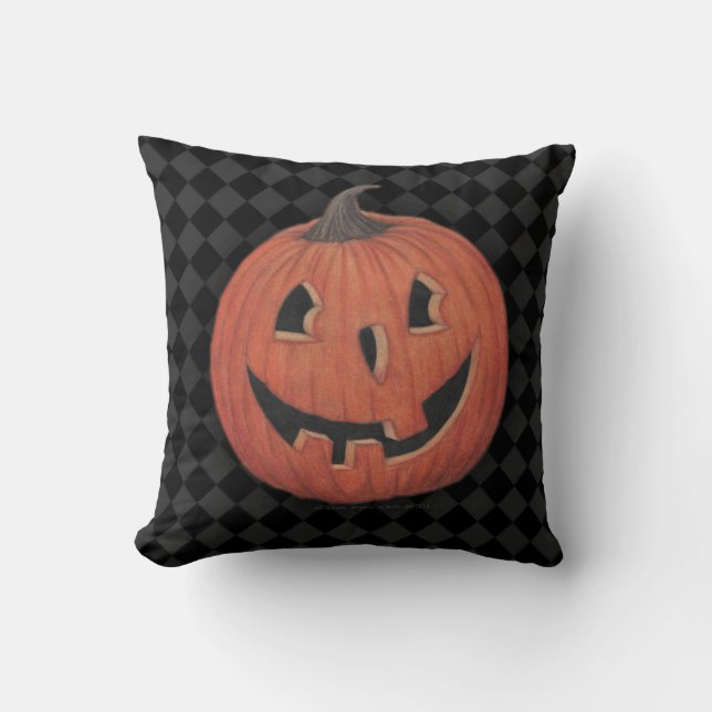 Happy Jack Halloween Pillow Kussen (Voorkant)
