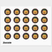 Happy Jack o Lantaarn pompoen Halloween stickers (Vel)