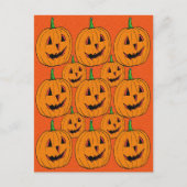 Happy Jack o Lantern Cartoon Pattern Briefkaart (Voorkant)