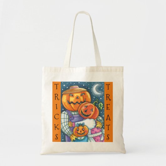 HAPPY JACK O LANTERN FAMILIE, CUTE TRICK OR TREAT TOTE BAG (Voorkant)