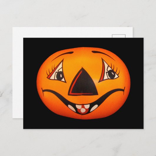 Happy Jack O’ Lantern Halloween Briefkaart (Voorkant / Achterkant)