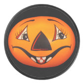 Happy Jack O’ Lantern Halloween Hockey Puck (Voorkant)