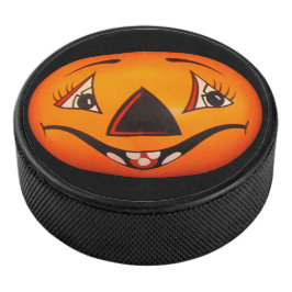 Happy Jack O’ Lantern Halloween Hockey Puck