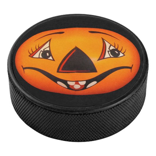 Happy Jack O’ Lantern Halloween Hockey Puck (3/4)
