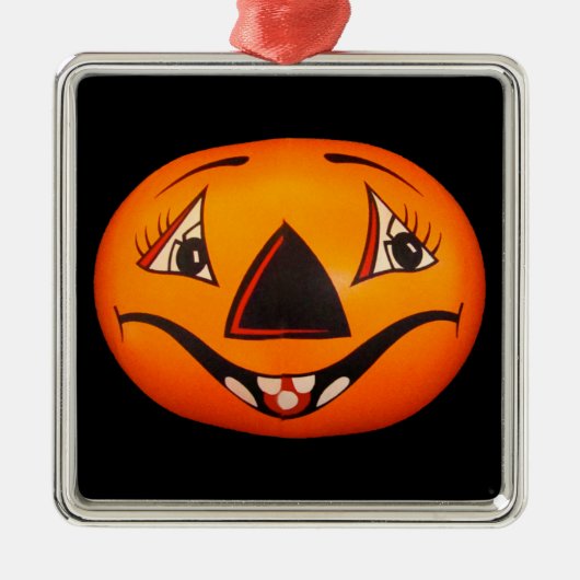 Happy Jack O’ Lantern Halloween Metalen Ornament (Voorkant)