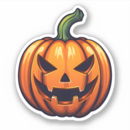 Happy Jack-O-Lantern Halloween Oranje pompoen Sticker