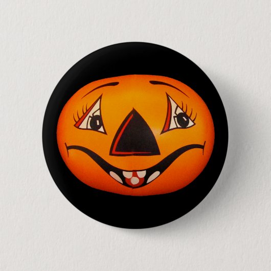 Happy Jack O’ Lantern Halloween Ronde Button 5,7 Cm (Voorkant)