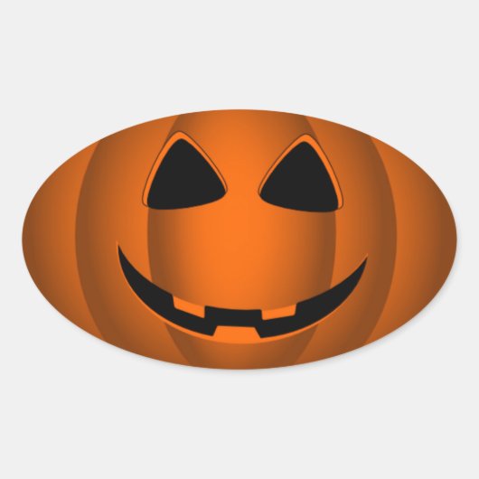 Happy Jack o' Lantern Halloween Sticker (Voorkant)