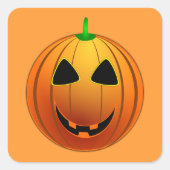 Happy Jack o' Lantern Halloween Sticker (Voorkant)