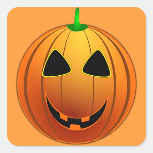 Happy Jack o' Lantern Halloween Sticker (Voorkant)
