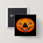 Happy Jack O’ Lantern Halloween Vierkante Button 5,1 Cm (Voorkant /achterkant)