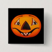 Happy Jack O’ Lantern Halloween Vierkante Button 5,1 Cm (Voorkant)