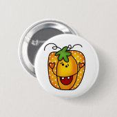 Happy Jack O Lantern Ronde Button 5,7 Cm (Voorkant /achterkant)