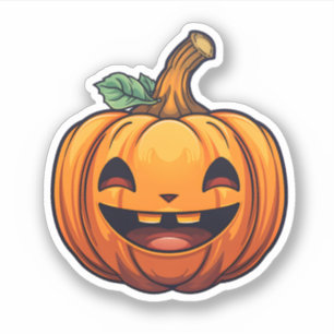 Happy Jack-O-Lantern Schattige Halloween Sinaasapp Sticker