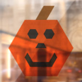 Happy Jack-o-Lantern trapezoïde Tegel Raamsticker (Vel 2)