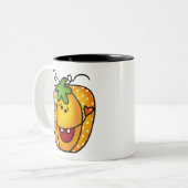 Happy Jack O Lantern Tweekleurige Koffiemok (Voorkant links)