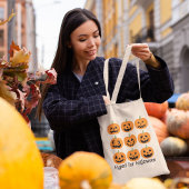 Happy Jack-O'-Lanterns gehyped voor Halloween Tote Bag