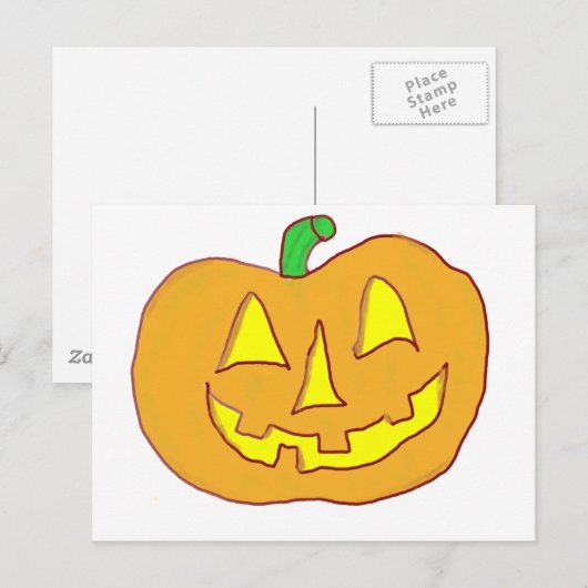 Happy Jack O'Lantern Briefkaart (Voorkant / Achterkant)
