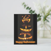 Happy Jack o'Lantern Faces Briefkaart (Staand voorkant)
