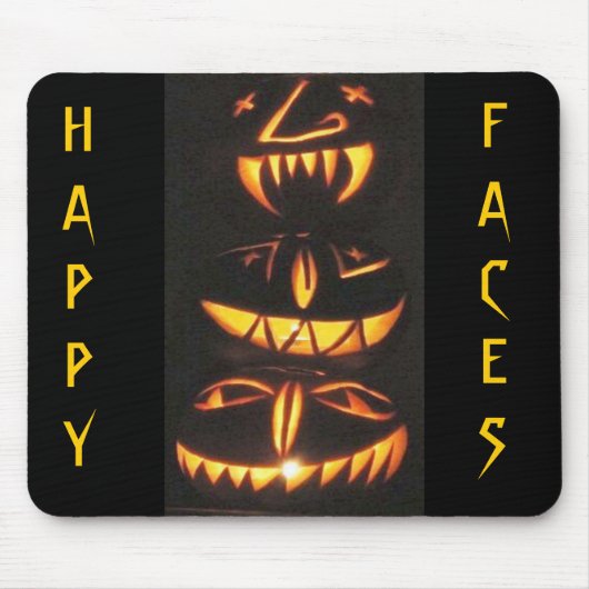 Happy Jack o'Lantern Faces Muismat (Voorkant)