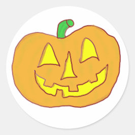Happy Jack O'Lantern Ronde Sticker