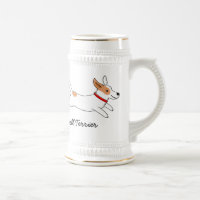 Happy Jack Russell Terrier Cartoon Dog aan het ren