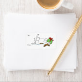 Happy Jack Russell Terrier-kerst naar en van Etiket (Insitu)