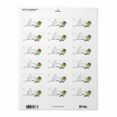 Happy Jack Russell Terrier-kerst naar en van Etiket (Full Sheet)
