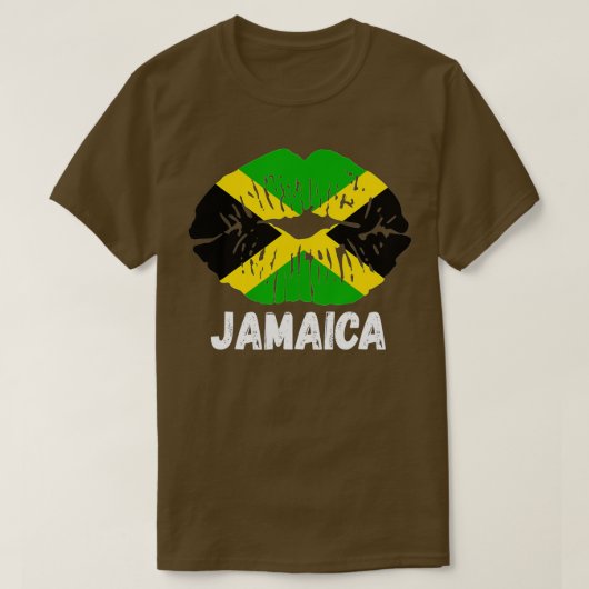Happy Jamaica 60th Independence Day Lips Jamaican T-shirt (Design voorkant)
