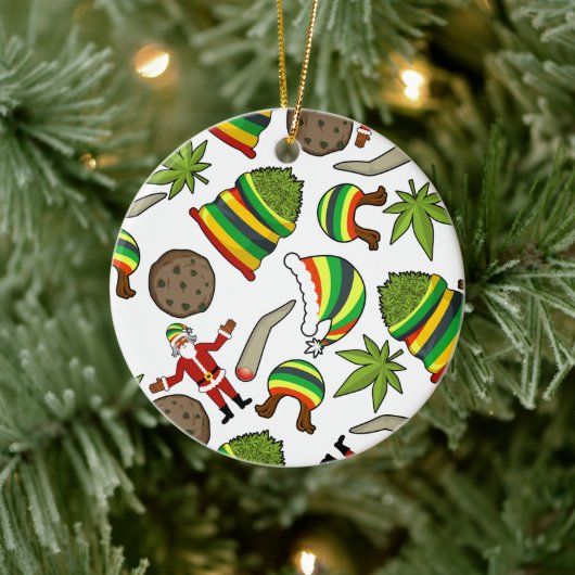 Happy Jamaican Kerstmis Keramisch Ornament (Boom)
