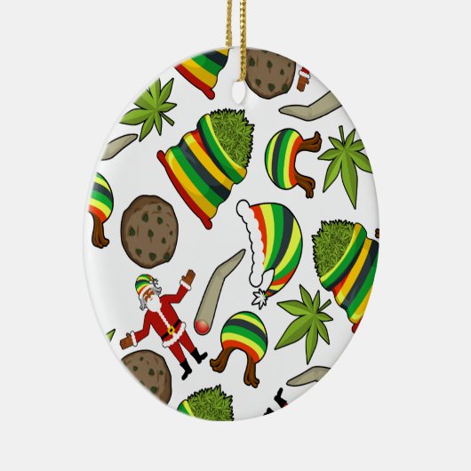 Happy Jamaican Kerstmis Keramisch Ornament (Rechts)