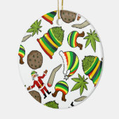 Happy Jamaican Kerstmis Keramisch Ornament (Links)