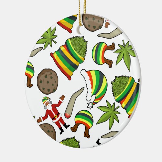 Happy Jamaican Kerstmis Keramisch Ornament (Links)