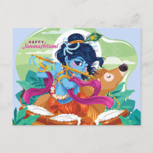 Happy Janmashtami Uitnodiging Briefkaart