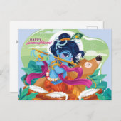 Happy Janmashtami Uitnodiging Briefkaart (Voorkant / Achterkant)