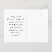 Happy Janmashtami Uitnodiging Briefkaart (Achterkant)