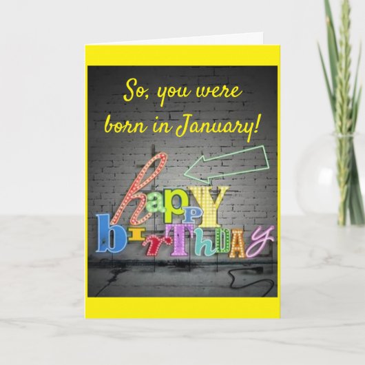 HAPPY ***JANUARI *** ZELDDAAG VOOR U! KAART (Voorkant)