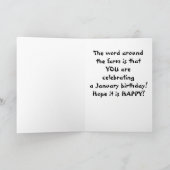 HAPPY ***JANUARI *** ZELDDAAG VOOR U! KAART (Binnen)