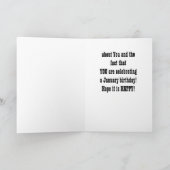 HAPPY ***JANUARI *** ZELDDAAG VOOR U! KAART (Binnen)