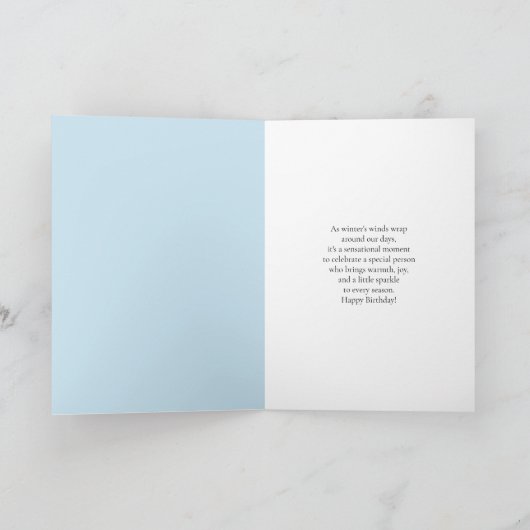 Happy January Birthday Barred Owl with Cake Kaart (Binnen)