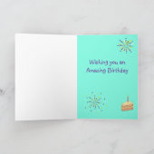 Happy January Birthday Folded Greeting Card Kaart (Binnen)