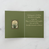 Happy January Birthday Snowdrop Flowers Art Nouvea Kaart (Binnen)