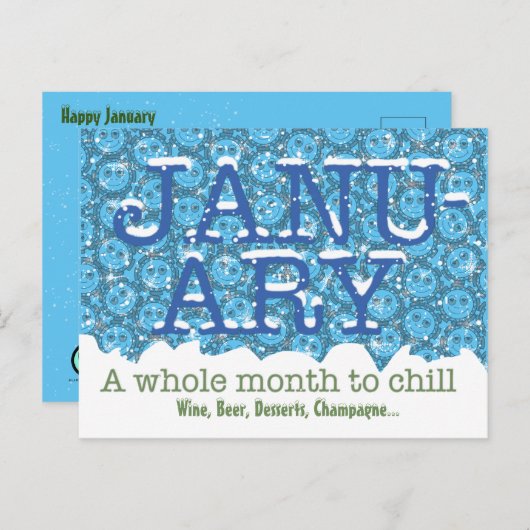 HAPPY JANUARY MATH by Slipperywindow Briefkaart (Voorkant / Achterkant)