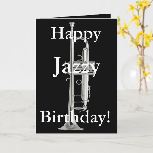 Happy Jazzy Verjaardag Kaart (Gele Bloem)