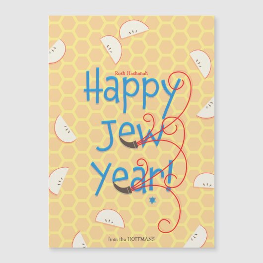 Happy Jew Year Rosh Hashanah Holiday Kaart (Voorkant)