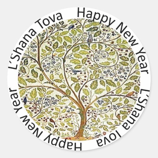 Happy Jewish nieuwjaar Envelope Seal Ronde Sticker (Voorkant)