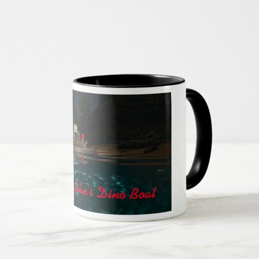 Happy John's Dino Boat Tasse Mok (Voorkant rechts)